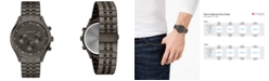 Caravelle  Men's Chronograph Gunmetal Stainless Steel Bracelet Watch 41mm